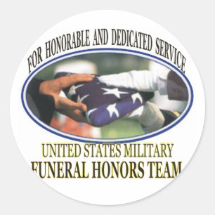 Sticker Rond Honneurs funèbres militaires
