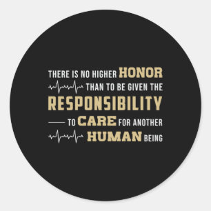 Sticker Rond Honor Paramedic Fits Aid Ambulance EMS EMT Funny