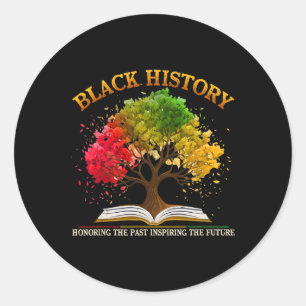 Sticker Rond Honorer le passé Inspirant Futur Mois de l'histoir