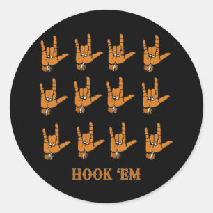 Sticker Rond Hook Em