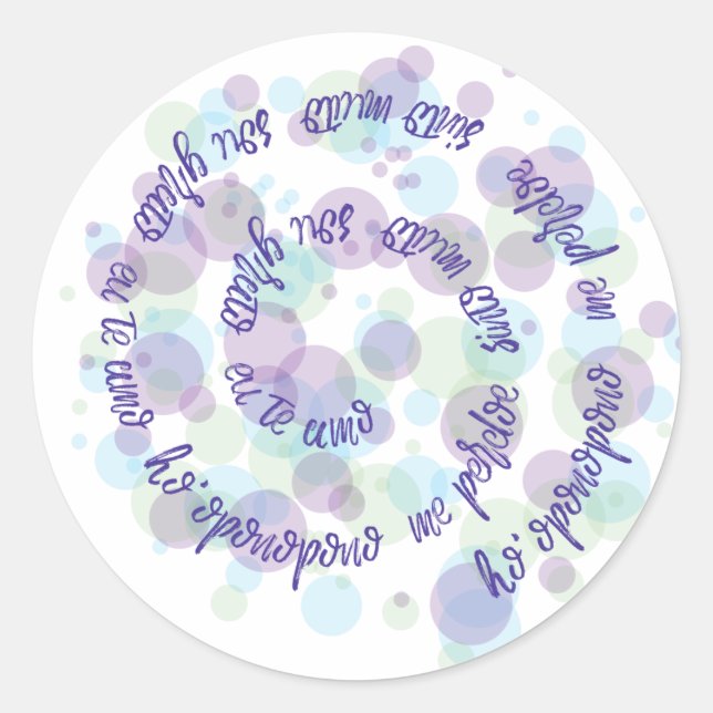 Sticker Rond Ho'oponopono (Devant)