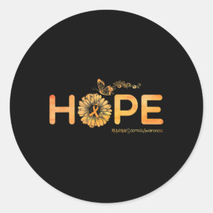 Sticker Rond Hope Butterfly Multiple Sclerosis Cadeaux de sensi
