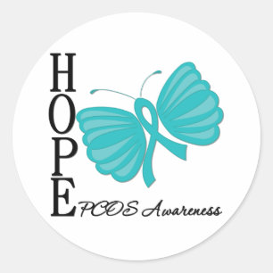Sticker Rond Hope Butterfly PCOS