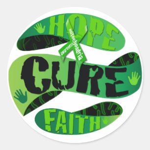 Sticker Rond Hope Cure Faith