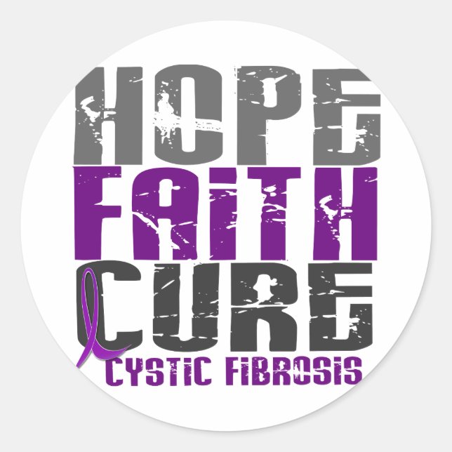 Sticker Rond HOPE FOTH CURE CYSTIC FIBROSIS T-shirts & vêtement (Devant)
