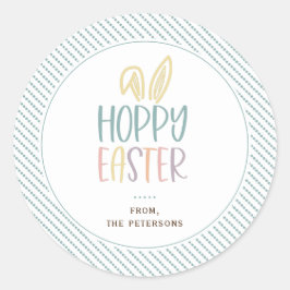 Sticker Rond Hoppy Ears Bunny Pâques