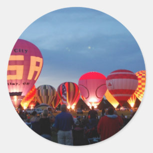 Sticker Rond horizon chaud de ballon à air