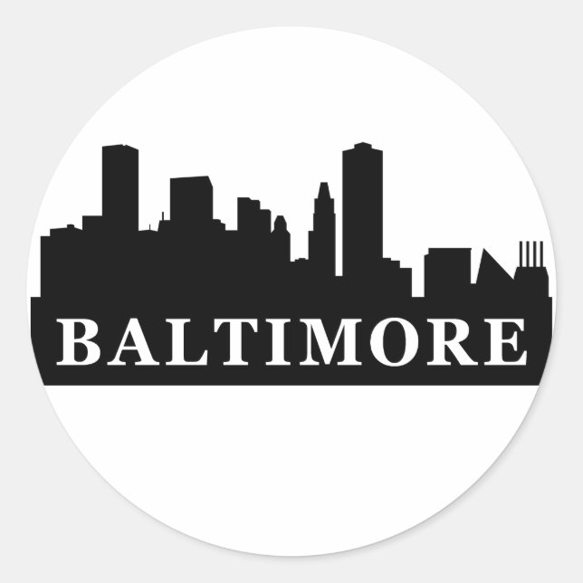 Sticker Rond Horizon de Baltimore (Devant)