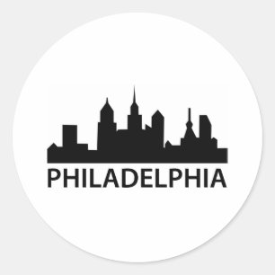 Sticker Rond Horizon de Philadelphie