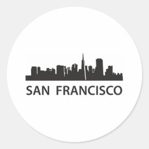 Sticker Rond Horizon de San Francisco