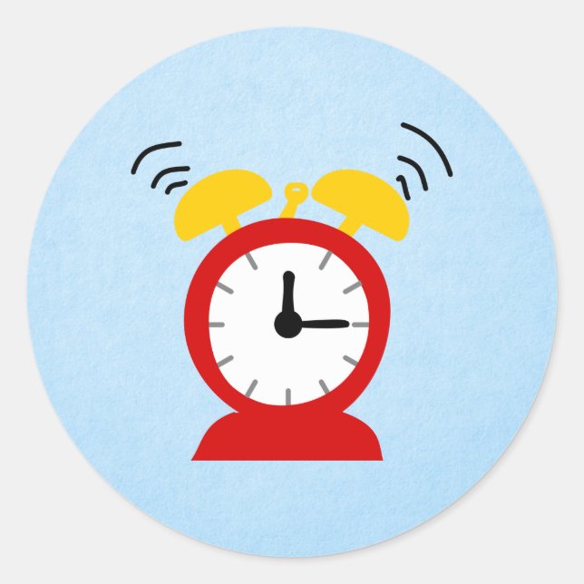 Sticker Rond Horloge d'alarme (Devant)