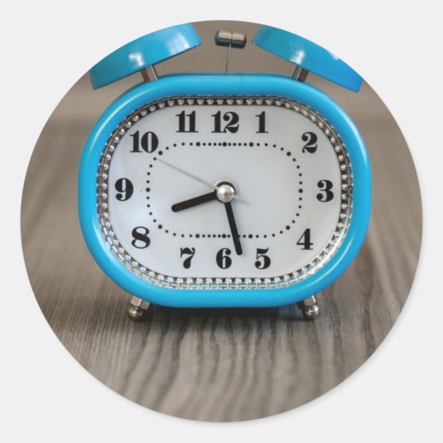 Sticker Rond Horloge d'alarme rétro (Devant)