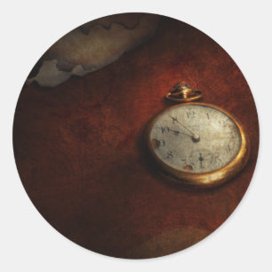 Sticker Rond Horloge - Le temps n'attend personne