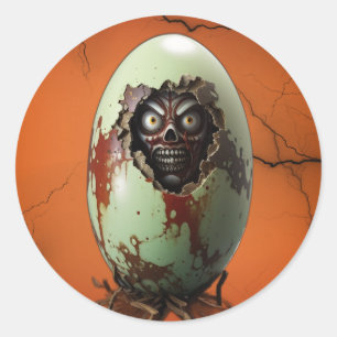 Sticker Rond Horrific Hatchs