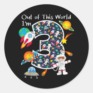 Sticker Rond Hors de ce monde je suis 3 espace extra-atmosphéri