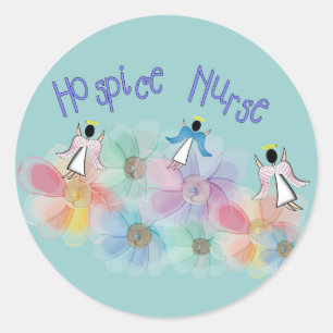 Sticker Rond Hospice Nurse WHISPY Angels Design