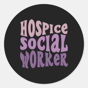 Sticker Rond Hospice Social Worker