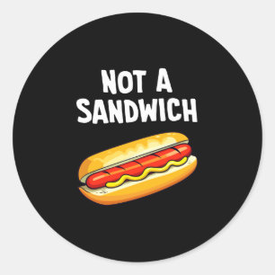 Sticker Rond Hot dog pas une performance de sandwich 