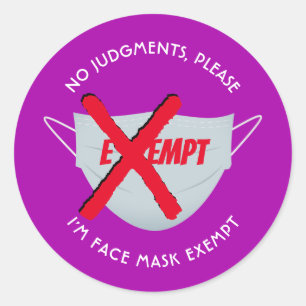 Sticker Rond Hot Pink MASQUE DE VISAGE EXONÉRÉE