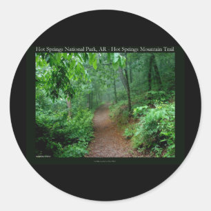 Sticker Rond Hot Springs National Park, AR Fading Fog Gifts