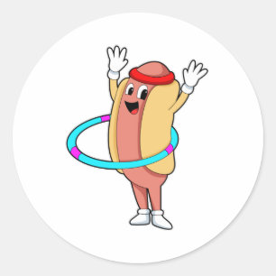 Sticker Rond Hotdog at Fitness avec Flywheel
