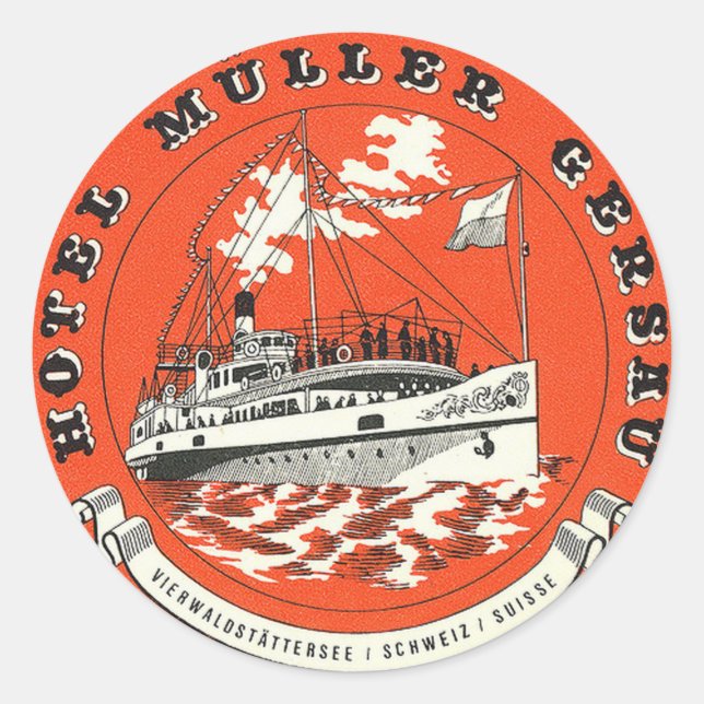 Sticker Rond Hôtel Muller Gersau (Devant)