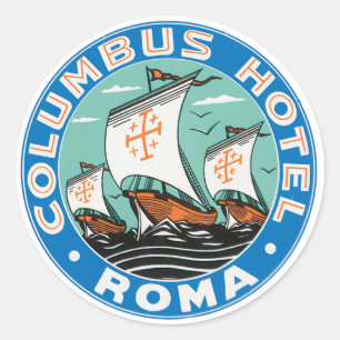 Sticker Rond Hôtel Roma de Columbus