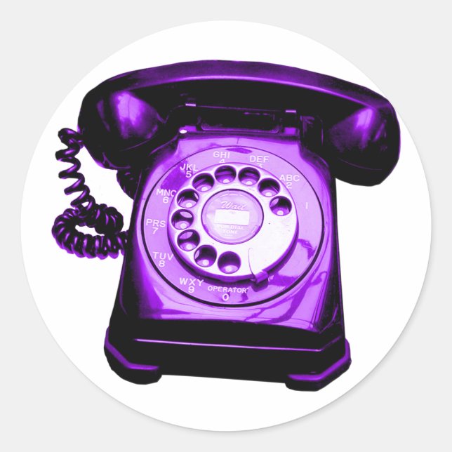 Sticker Rond Hotline Purple (Devant)
