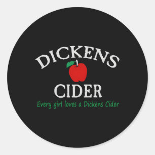 Sticker Rond Hotte de cidre Dickens