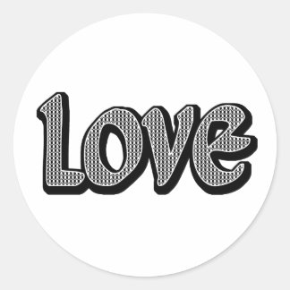 Sticker Rond Houndstooth Petit Amour