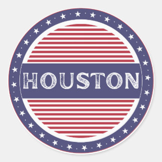 Sticker Rond Houston City Pride Emblem – American Identity