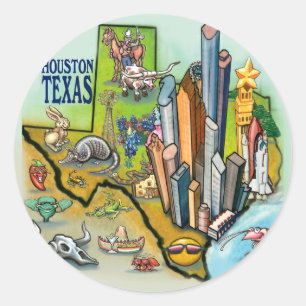 Sticker Rond Houston TX