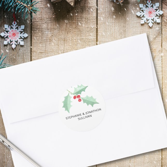 Sticker Rond Houx aquarelle personnalisé (Créateur téléchargé)