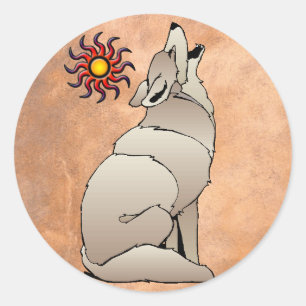STICKER ROND HOWLING COYOTE