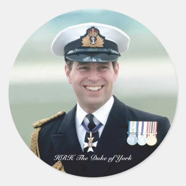 Sticker Rond HRH Prince Andrew (Devant)