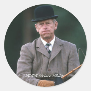 Sticker Rond HRH Prince Philip Windsor 1980