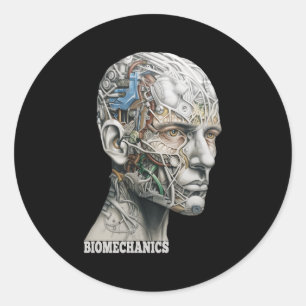 Sticker Rond Hu Head Science Anatomie Biomécanique