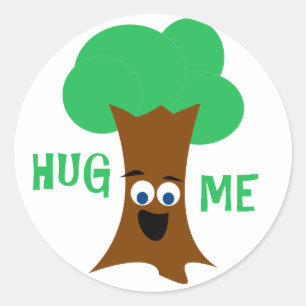 Sticker Rond Hug Me (Treehugger)