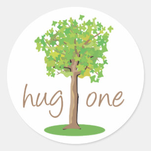 Sticker Rond Hugger d'arbre