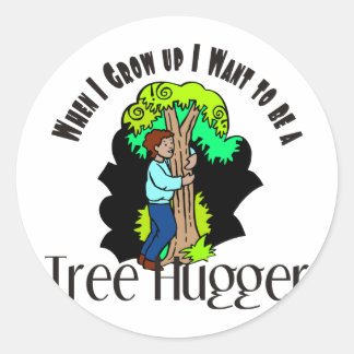 Sticker Rond Hugger d'arbre