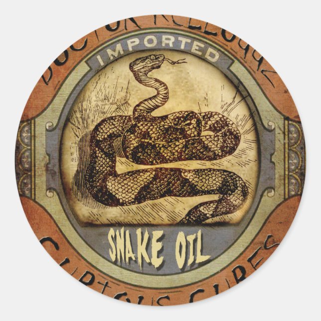 Sticker Rond Huile de serpent (Devant)