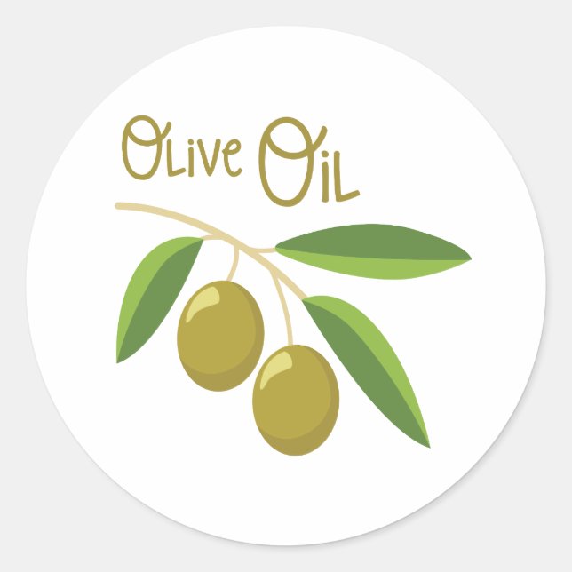 Sticker Rond Huile d'olive (Devant)