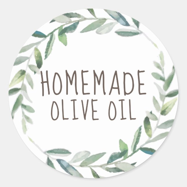 Sticker Rond huile d'olive maison (Devant)