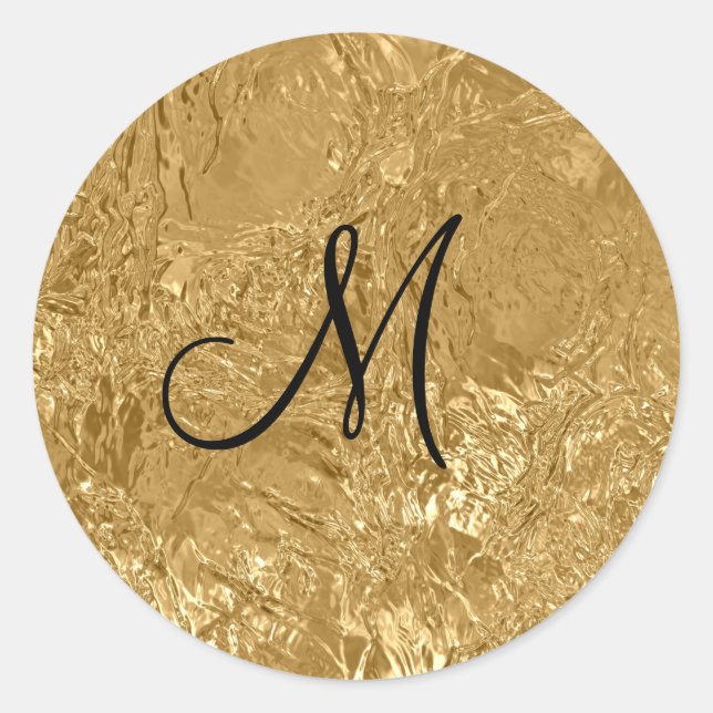 Sticker Rond Huile d'or concassée (Devant)