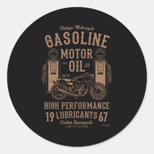 Sticker Rond Huile moteur essence