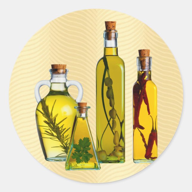 Sticker Rond Huiles de cuisine (Devant)