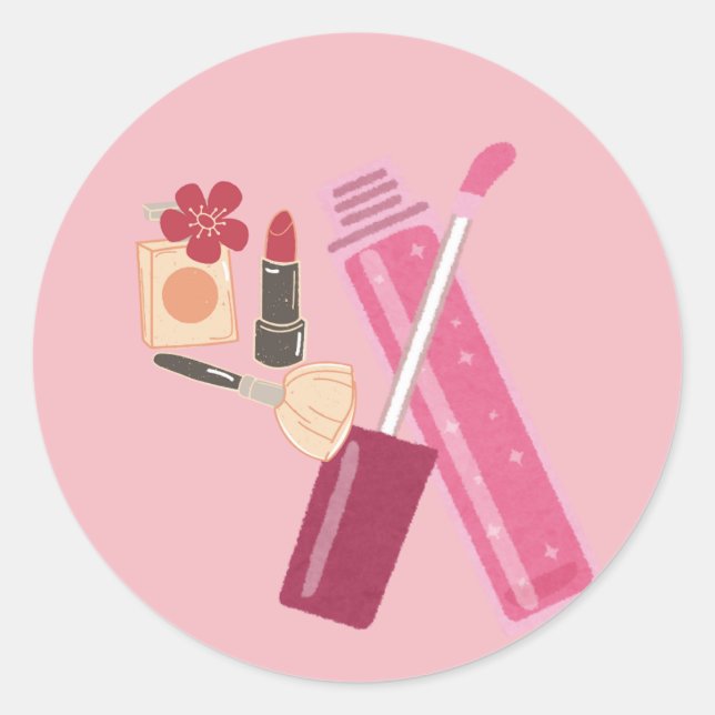 Sticker Rond Humeur Maquillage Activée  (Devant)