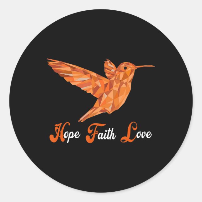 Sticker Rond HummingBird Aml Sensibilisation à la leucémie (Devant)