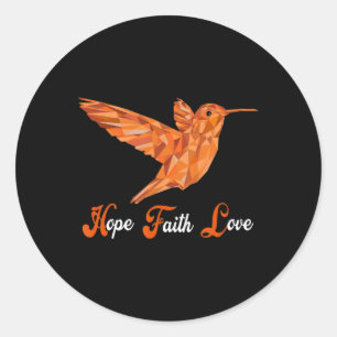 Sticker Rond HummingBird Aml Sensibilisation à la leucémie