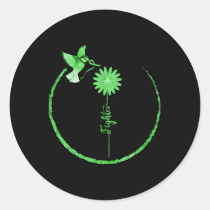 Sticker Rond Hummingbird Daisy Ribbon Sensibilisation à la sant
